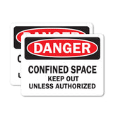 Confined Space Keep Out Unless Authorized