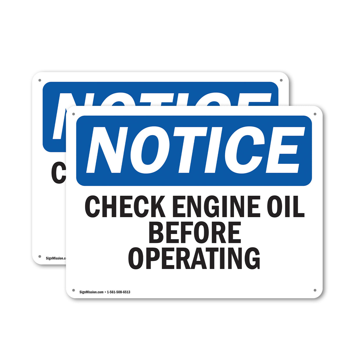 Check Engine Oil Before Operating