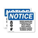 NOTICE Handling Chemicals Wear PPE