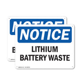 NOTICE Lithium Battery Waste