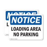 NOTICE Loading Area No Parking