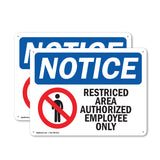 NOTICE Restricted Area Authorized Employees Only