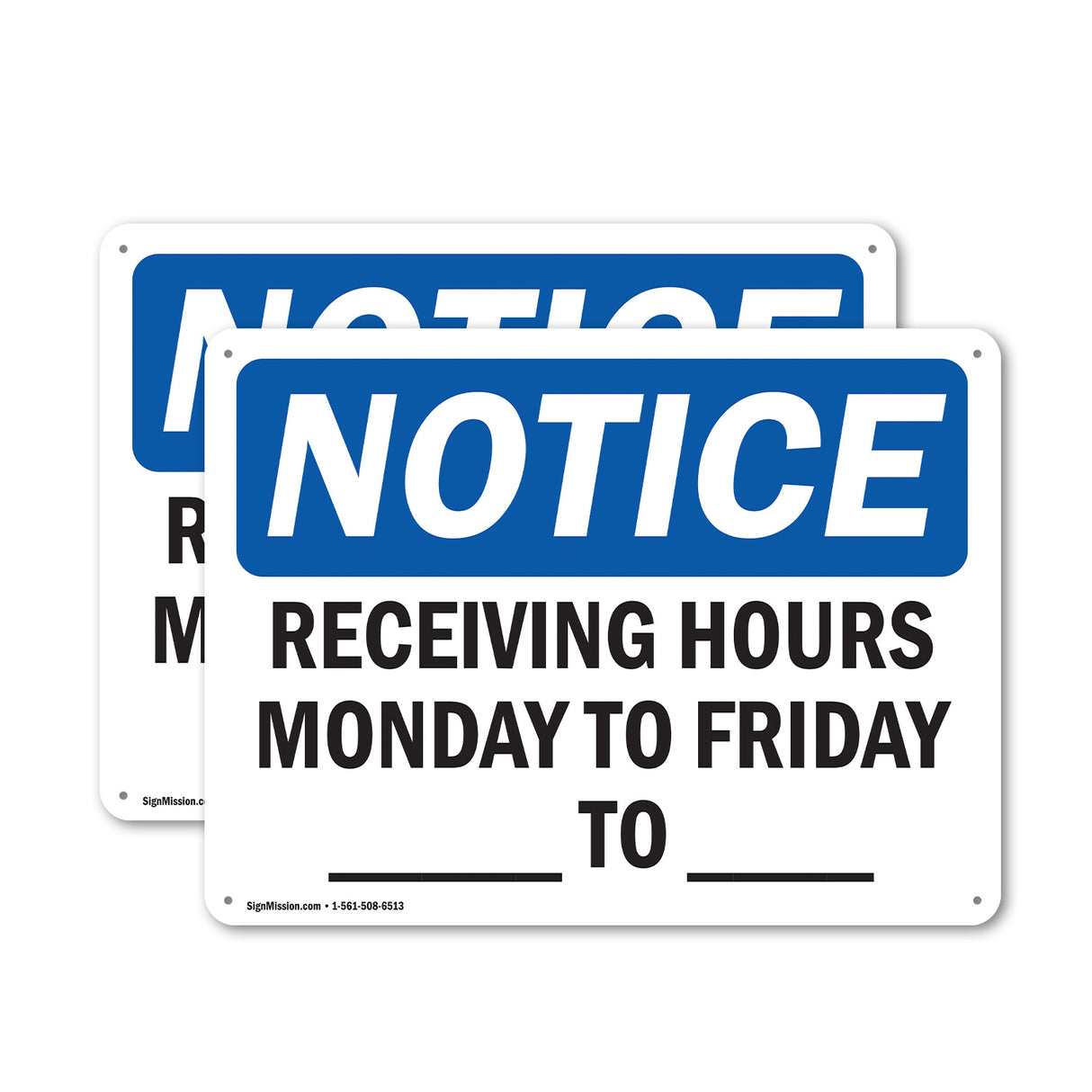 Receiving Hours Monday To Friday ____ To ____
