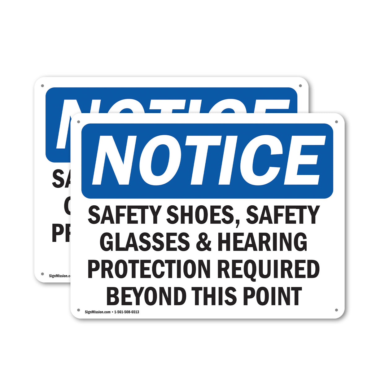 Safety Shoes, Safety Glasses & Hearing Protection