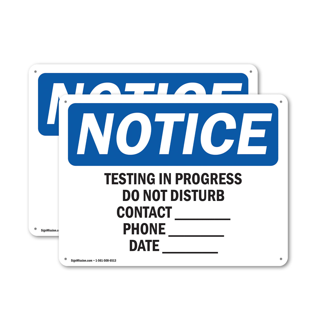 Testing In Progress Do Not Disturb Contact