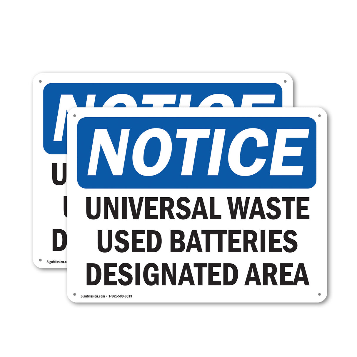 Universal Waste Used Batteries Designated Area