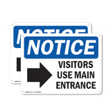 Visitors Use Main Entrance [Right