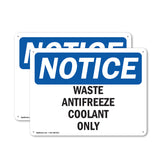 Waste Antifreeze Coolant Only