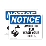 Avoid The Flu Wash Your Hands Sign