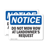 Do Not Mow Row At Landowner'S Request