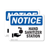Hand Sanitizer Station Sign With Symbol