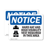 Hard Hat And High Vis Vest In This Area