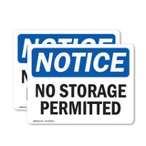 No Storage Permitted