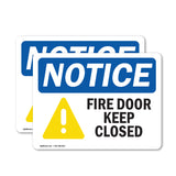 NOTICE Fire Door Keep Closed