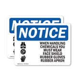 NOTICE Handling Chemicals Wear PPE