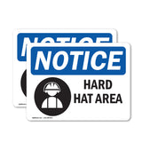 NOTICE Hard Hat Area
