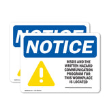 NOTICE MSDS For This Workplace Is Located