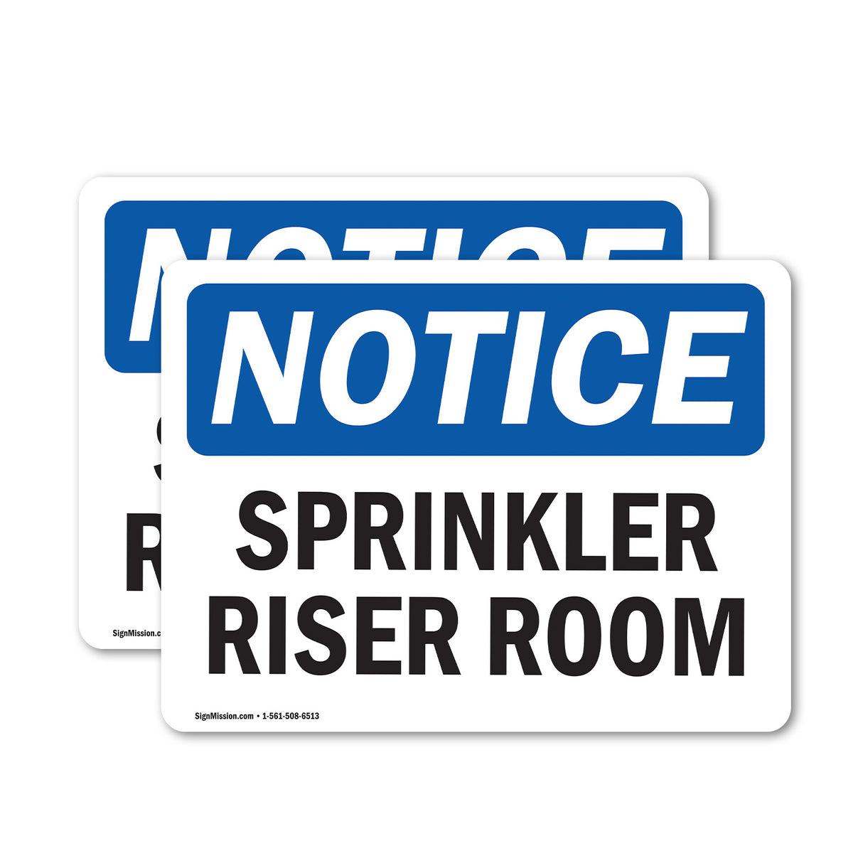 NOTICE Sprinkler Riser Room