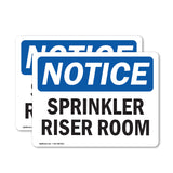 NOTICE Sprinkler Riser Room