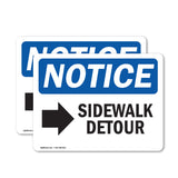 Sidewalk Detour [Right Arrow]