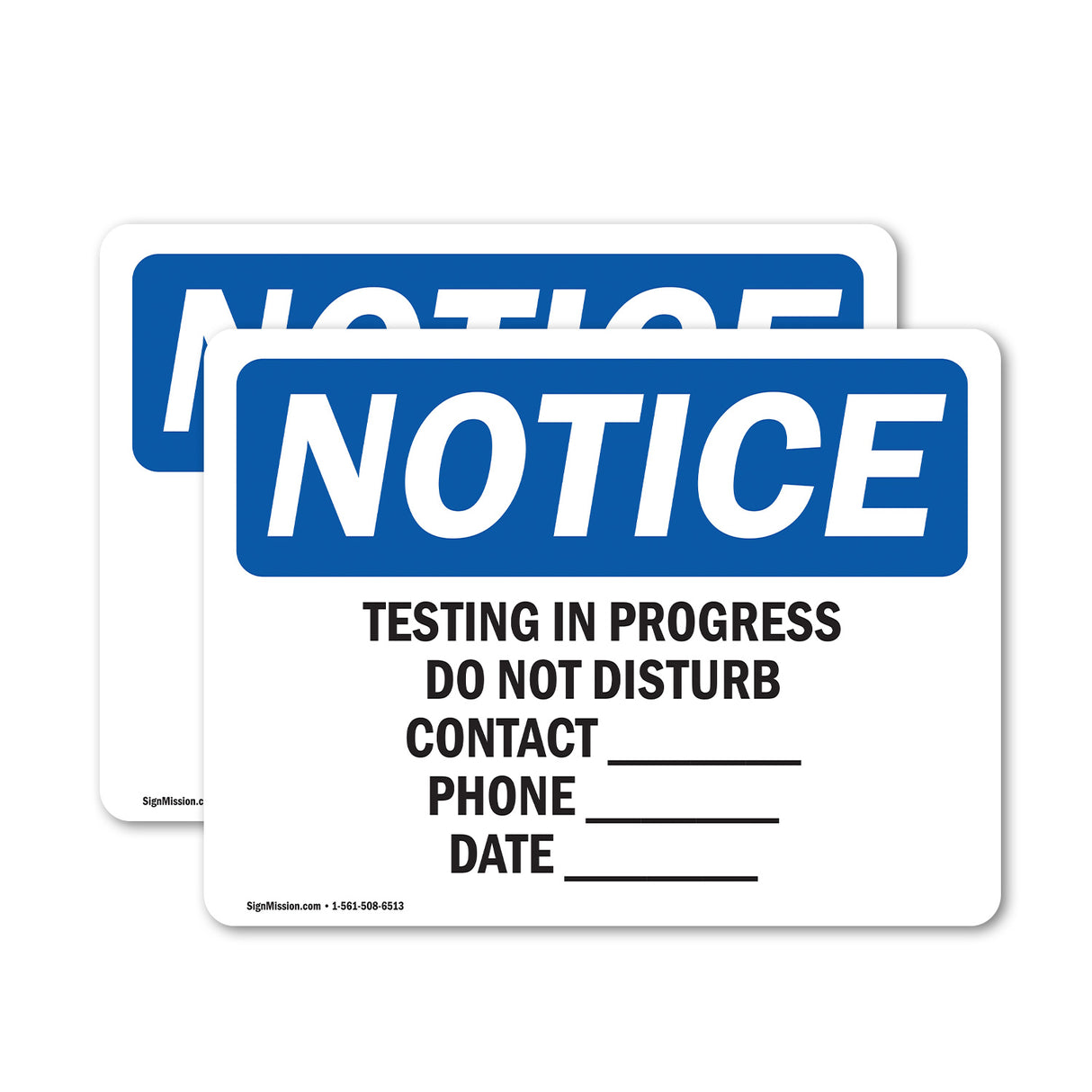Testing In Progress Do Not Disturb Contact