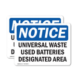 Universal Waste Used Batteries Designated Area