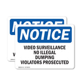 Video Surveillance No Illegal Dumping Violators