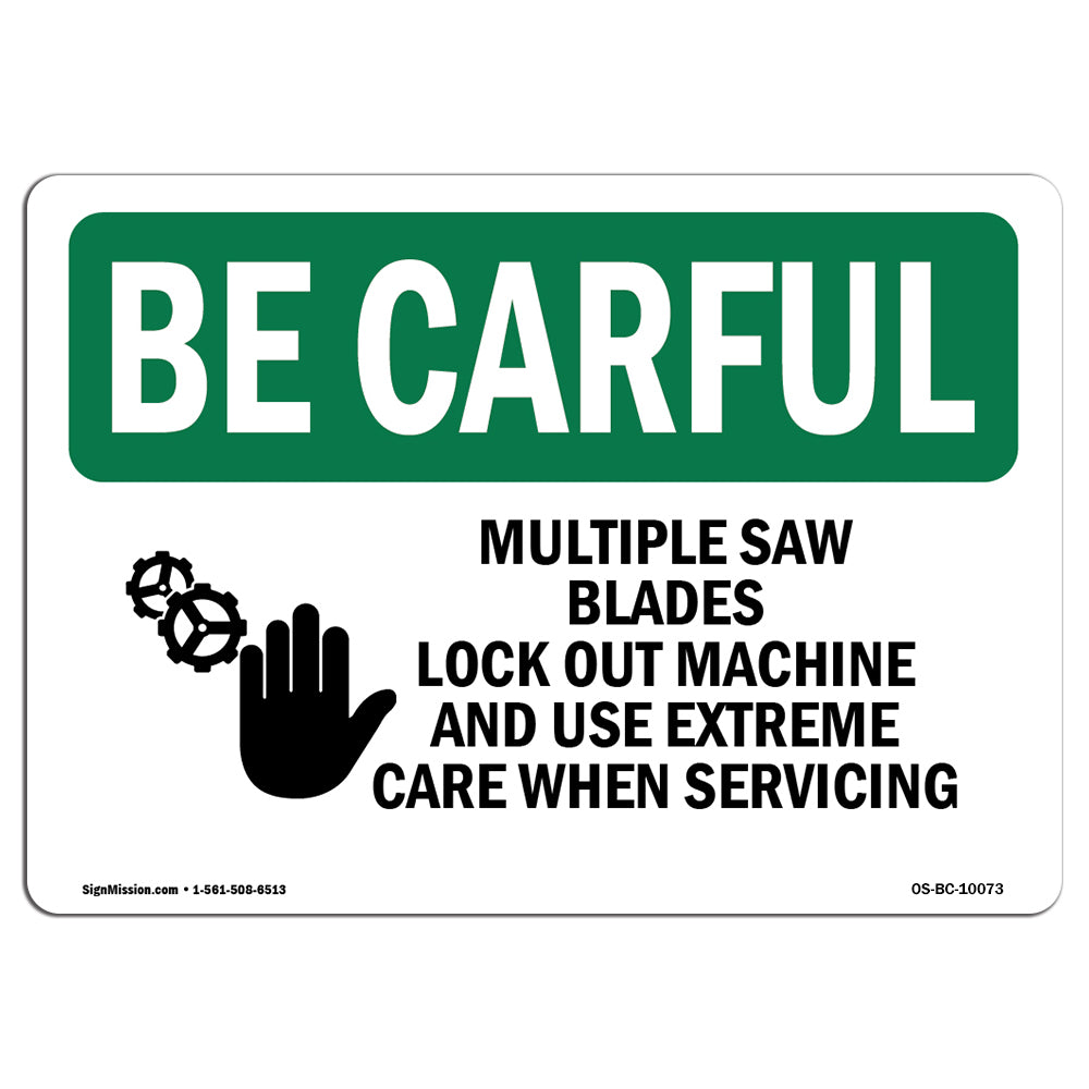 Multiple Saw Blades Lock Out With Symbol