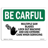Multiple Saw Blades Lock Out With Symbol