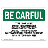 Type III Or V Life Jacket Recommended Beware