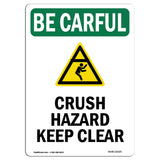 Crush Hazard Keep Clear With Symbol