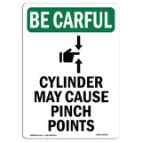 Cylinder May Cause Pinch Points With Symbol