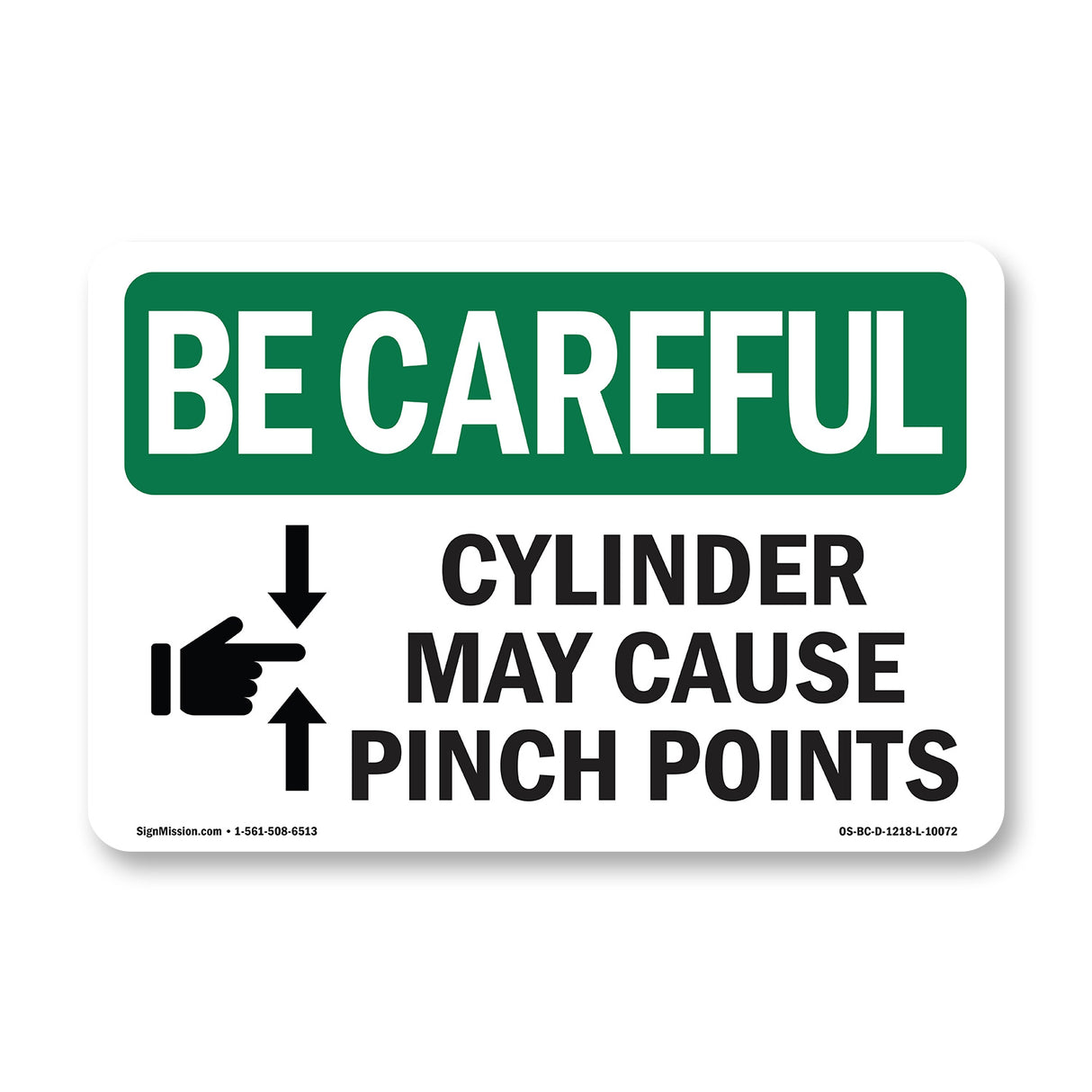 Cylinder May Cause Pinch Points With Symbol