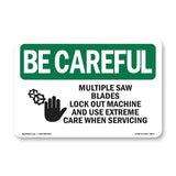Multiple Saw Blades Lock Out With Symbol