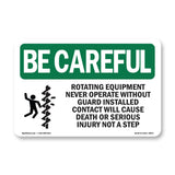 Rotating Equipment Never Operate With Symbol