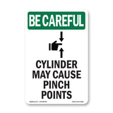 Cylinder May Cause Pinch Points With Symbol