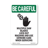 Multiple Saw Blades Lock Out With Symbol