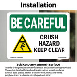 Crush Hazard Keep Clear With Symbol