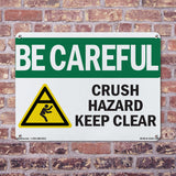 Crush Hazard Keep Clear With Symbol