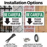 Please Watch Your Step [Down Arrow] With Symbol