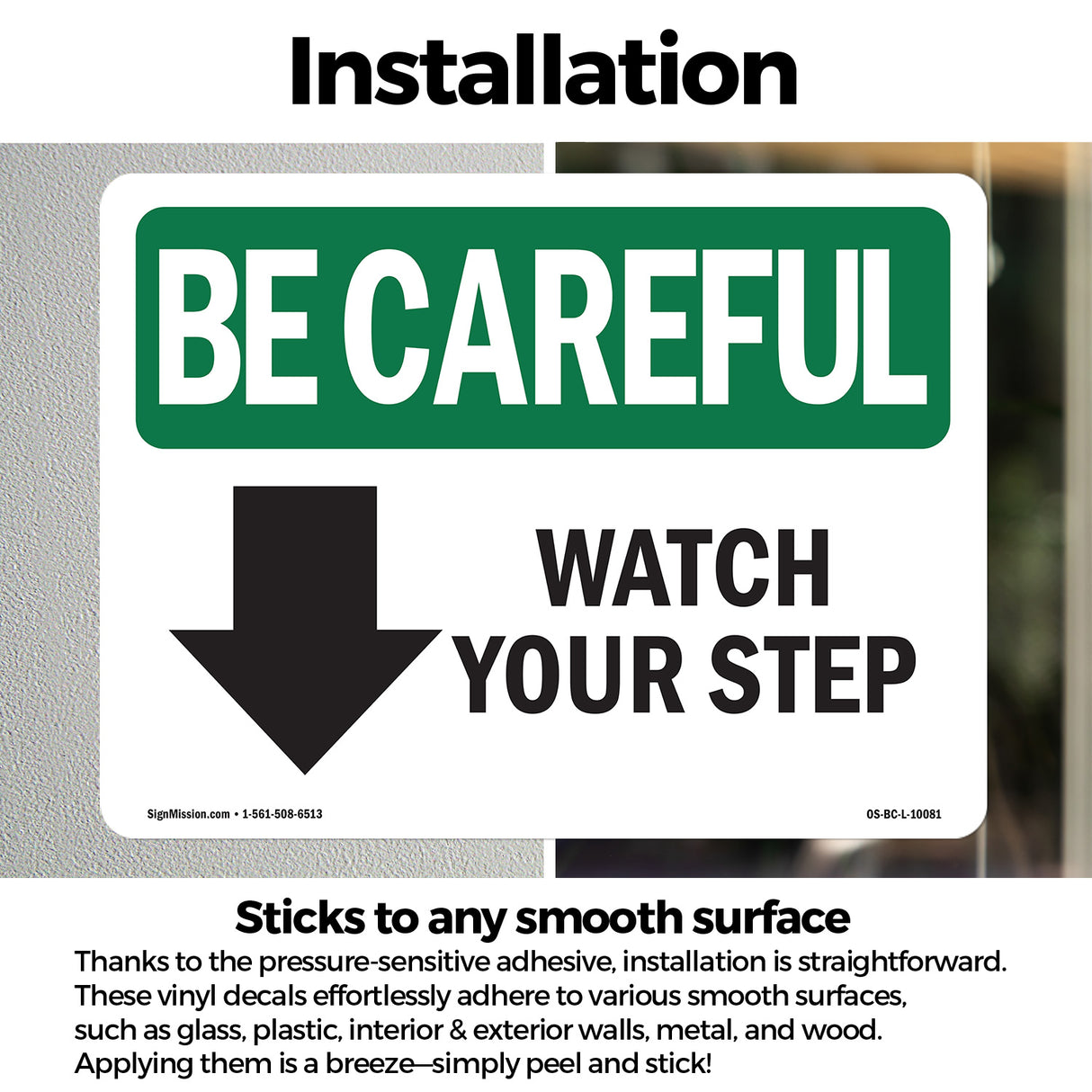 Watch Your Step [Down Arrow] With Symbol