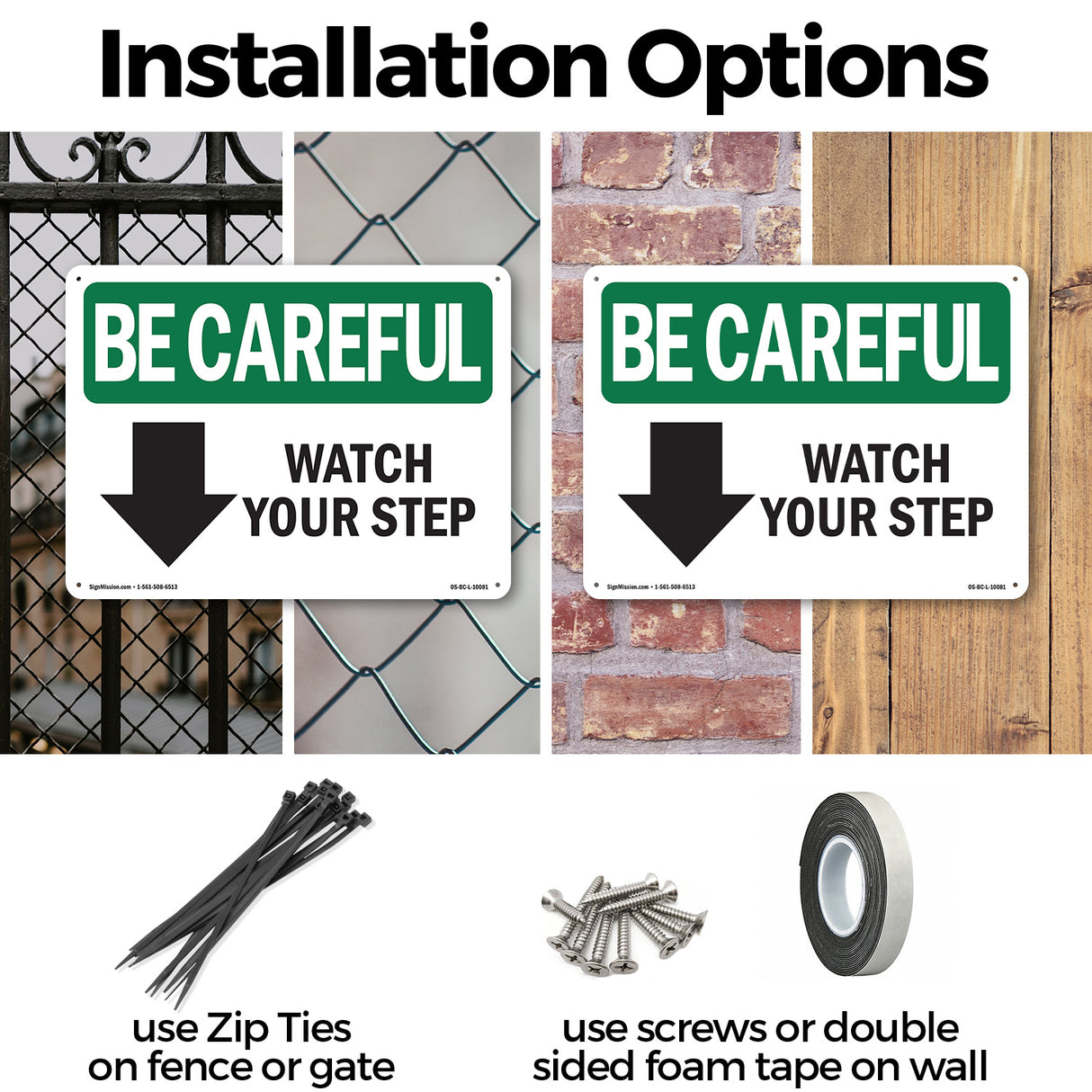 Watch Your Step [Down Arrow] With Symbol