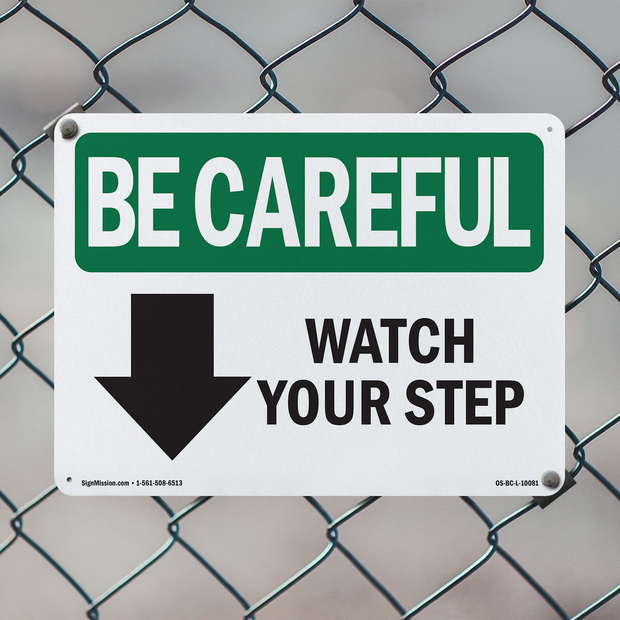 Watch Your Step [Down Arrow] With Symbol