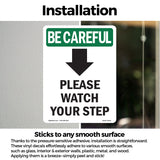 Please Watch Your Step [Down Arrow] With Symbol