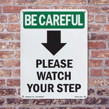 Please Watch Your Step [Down Arrow] With Symbol