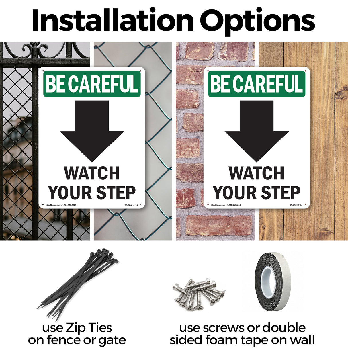 Watch Your Step [Down Arrow] With Symbol