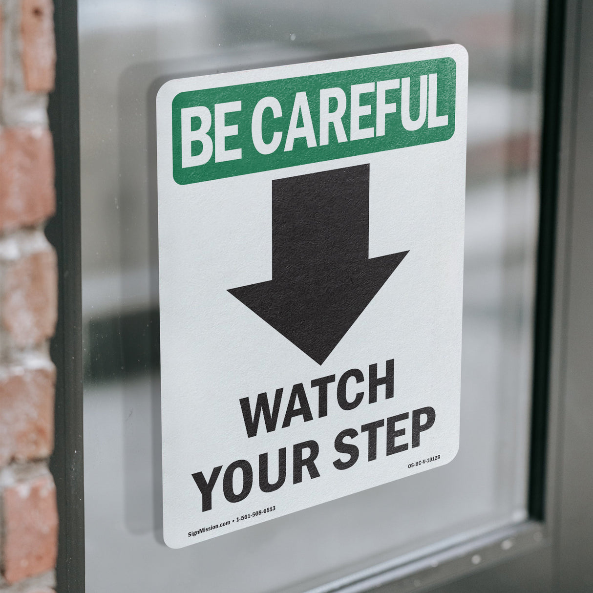 Watch Your Step [Down Arrow] With Symbol