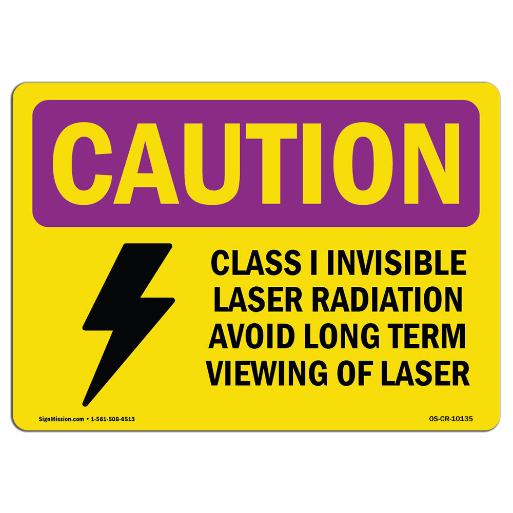 Class I Invisible Laser Radiation With Symbol