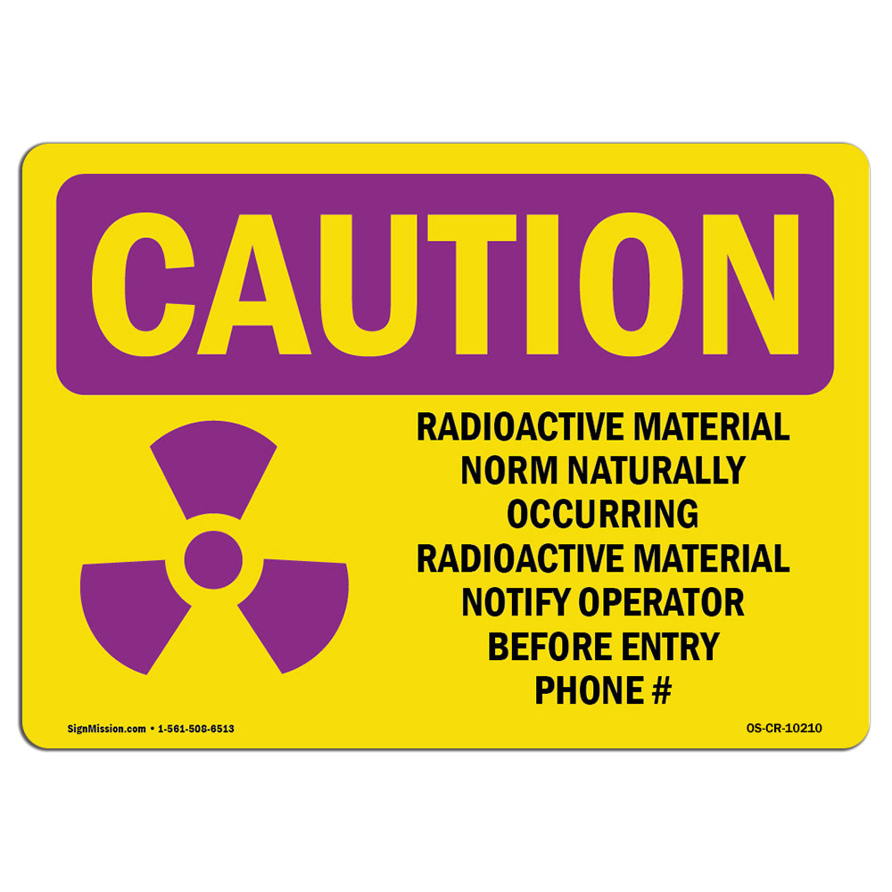 Radioactive Material Norm Naturally With Symbol
