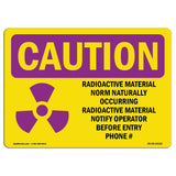 Radioactive Material Norm Naturally With Symbol